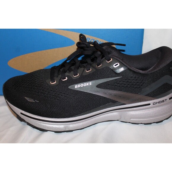 Women's Brooks Ghost 15 Running Athletic Sneaker Black Gray sz 11 WIDE NIB - Picture 5 of 6